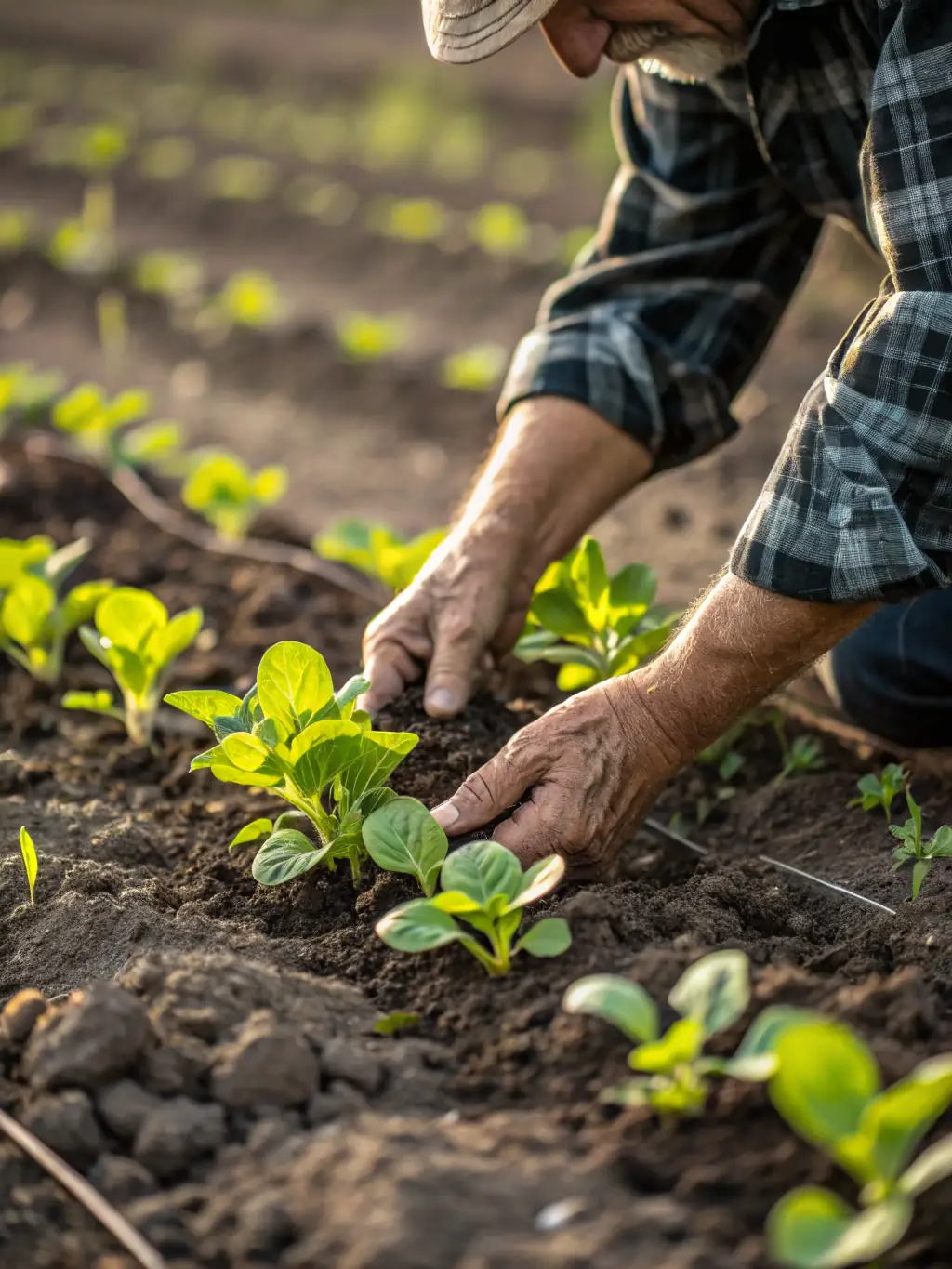 A volunteer planting heritage seeds in a community garden, showcasing hands-on involvement in biodiversity conservation.